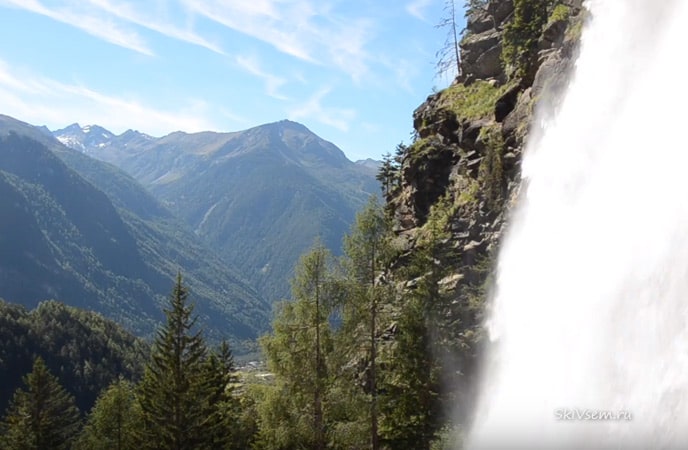 Водопад в Альпах
